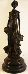 Bronze Statue, Bronze, Greek Woman Medium image. Click to enlarge