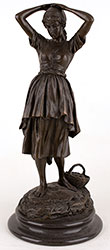 Bronze Statue, Bronze, The Farmer's Daughter Medium image. Click to enlarge