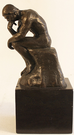 Bronze Statue, Bronze, The Thinker  Medium image. Click to enlarge