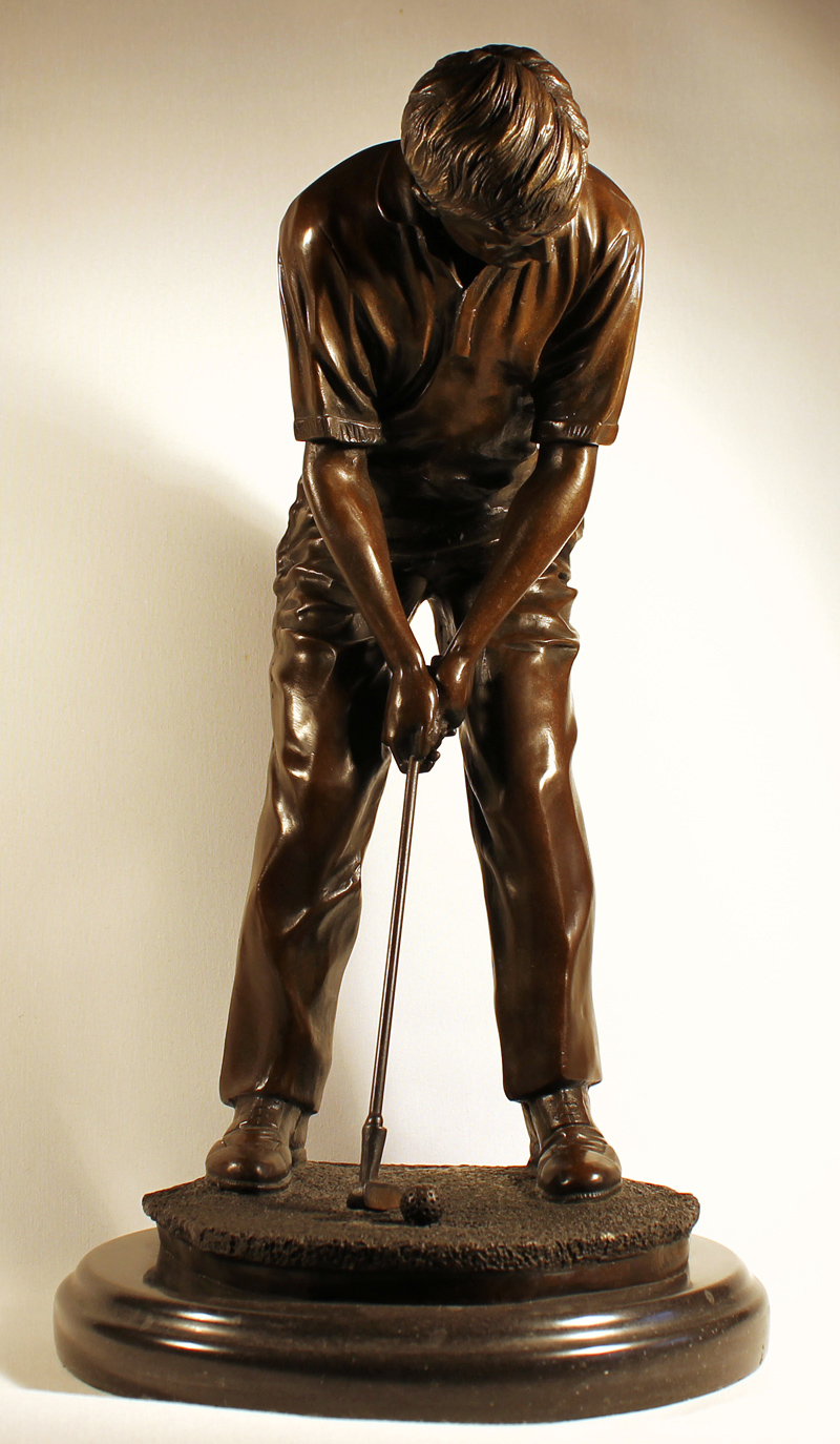 Bronze Statue, Bronze, Hole in One