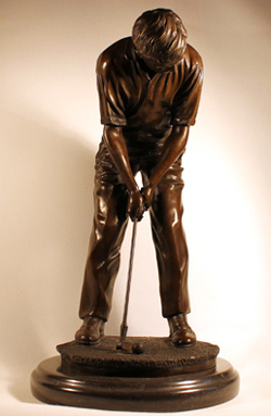 Bronze Statue, Bronze, Hole in One Medium image. Click to enlarge