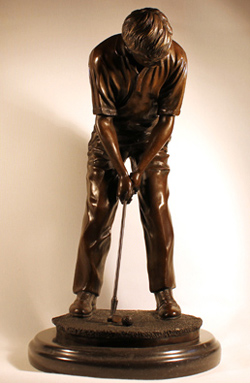 Bronze Statue, Bronze, Hole in One