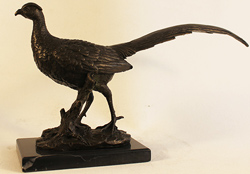 Bronze Statue, Bronze, Pheasant Medium image. Click to enlarge