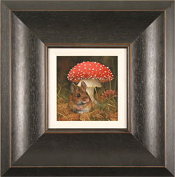 Carl Whitfield, Original oil painting on panel, Mouse and Toadstool  Medium image. Click to enlarge