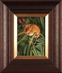 Carl Whitfield, Original oil painting on panel, Harvest Mouse Medium image. Click to enlarge