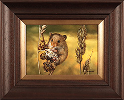 Carl Whitfield, Original oil painting on panel, Harvest Mouse Medium image. Click to enlarge