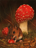 Carl Whitfield, Original oil painting on panel, Mushroom Mouse Medium image. Click to enlarge