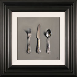 Caroline Richardson, Original oil painting on canvas, Silver Cutlery Medium image. Click to enlarge