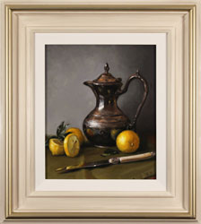 Caroline Richardson, Original oil painting on panel, Lemon and Sage