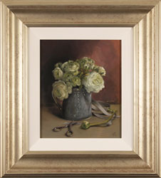 Caroline Richardson, Original oil painting on panel, Ranunculus Bouquet Medium image. Click to enlarge