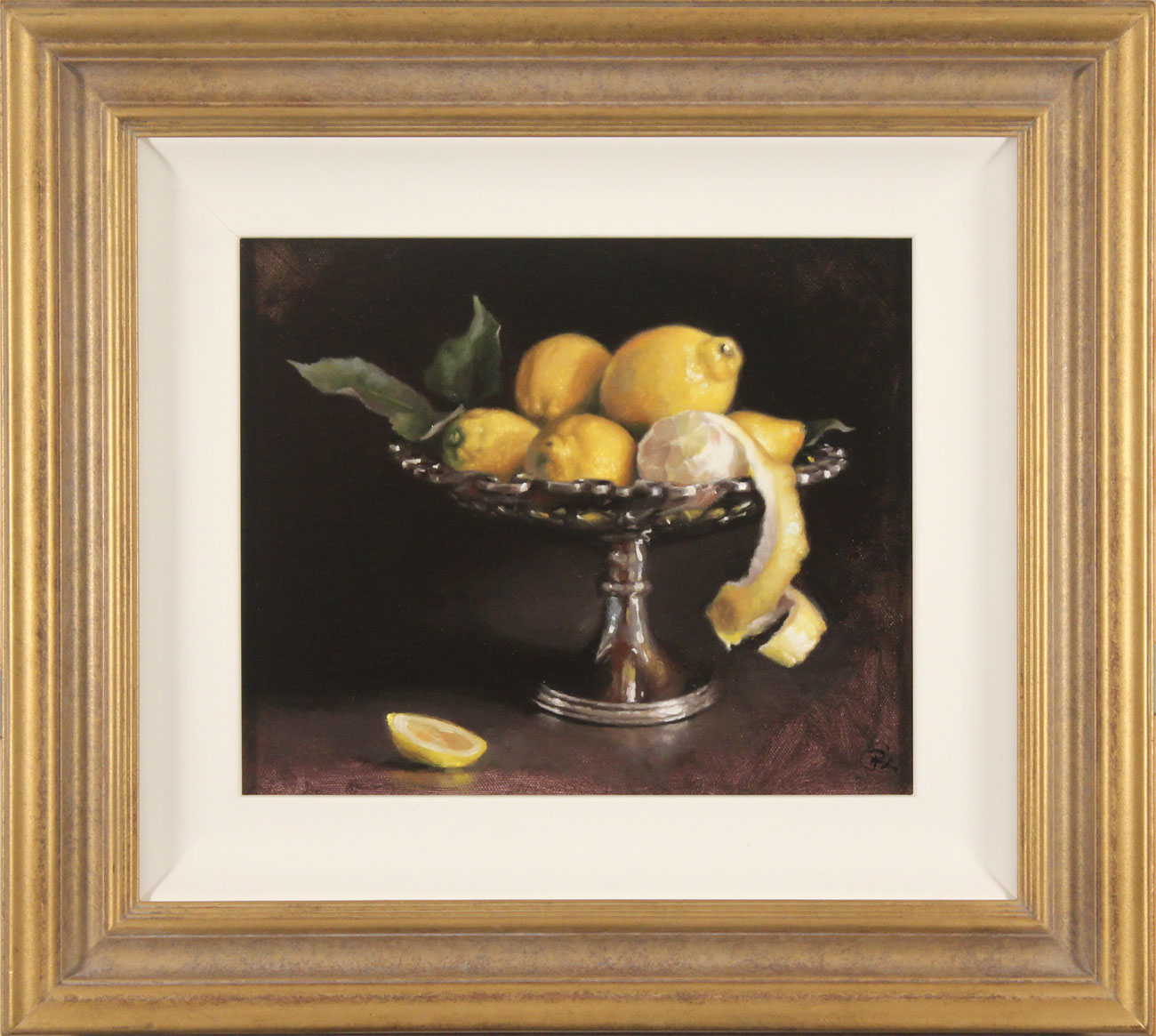 Caroline Richardson, Original oil painting on canvas, Lemons