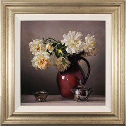 Caroline Richardson, Original oil painting on canvas, Jug of Roses Medium image. Click to enlarge