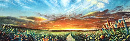 Chris Parsons, Original oil painting on panel, Sunset Symphony No frame image. Click to enlarge