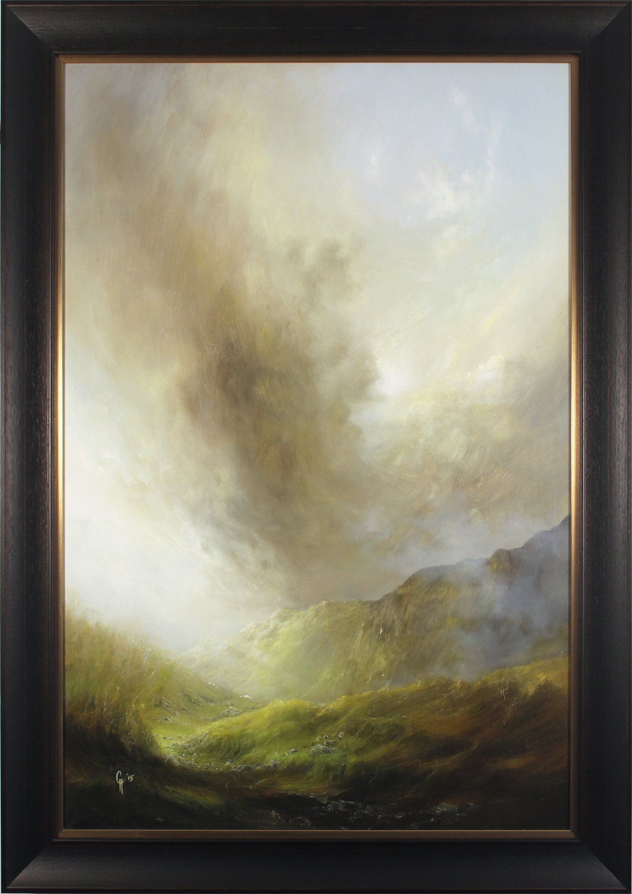 Clare Haley, Original oil painting on panel, Down to the Valley from the Mossy Path