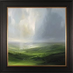 Clare Haley, Original oil painting on panel, Green Valley Fields Medium image. Click to enlarge