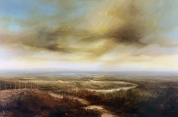 Clare Haley, Original oil painting on panel, A Path Well Worn Medium image. Click to enlarge