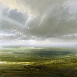 Clare Haley, Original oil painting on panel, Travelling North Medium image. Click to enlarge
