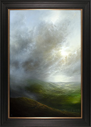 Clare Haley, Original oil painting on panel, Falling Rainwater