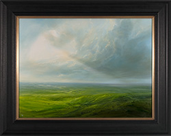 Clare Haley, Original oil painting on panel, Turn on the Light