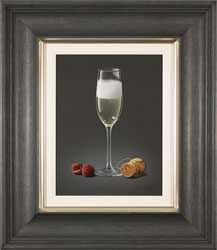 Colin Wilson, Original acrylic painting on board, Champagne and Raspberries