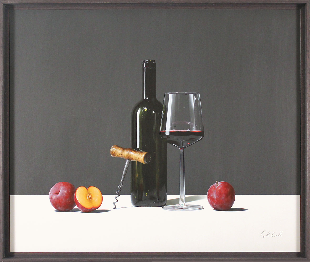 Colin Wilson, Original acrylic painting on board, Plums and Red Click to enlarge