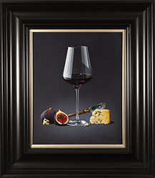 Colin Wilson, Original oil painting on panel, Flavourful Figs with Stilton Medium image. Click to enlarge