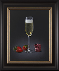 Colin Wilson, Original acrylic painting on board, Fizz à la Fraise Medium image. Click to enlarge