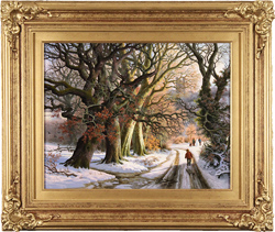 Daniel Van Der Putten, Original oil painting on panel, Country Lane to Broadway Tower, Cotswolds Medium image. Click to enlarge