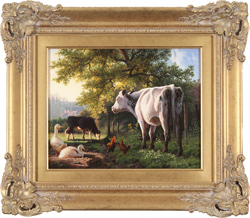 Daniel Van Der Putten, Original oil painting on panel, Farmyard Corner Medium image. Click to enlarge