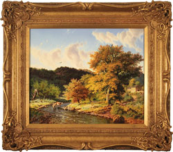 Daniel Van Der Putten, Original oil painting on panel, Autumn, Crackpot, Swaledale, North Yorkshire Medium image. Click to enlarge