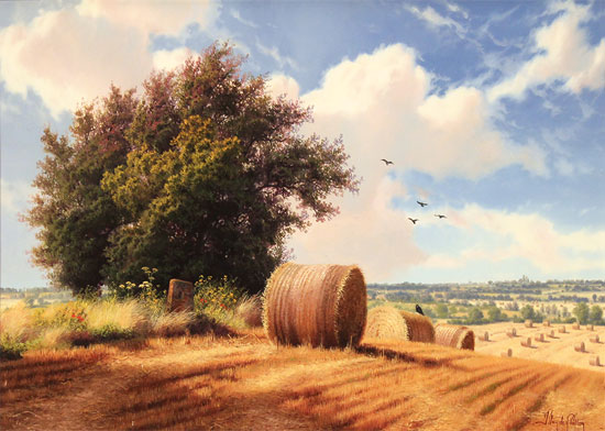 Daniel Van Der Putten, Original oil painting on panel, Summer on Weedon Hill
