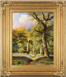 Daniel Van Der Putten, Original oil painting on panel, May in Beverley Woods, Yorkshire Medium image. Click to enlarge