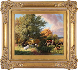 Daniel Van Der Putten, Original oil painting on panel, Crackpot in September, Swaledale, Yorkshire Medium image. Click to enlarge