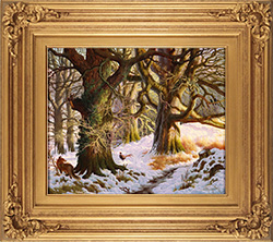 Daniel Van Der Putten, Original oil painting on panel, Playing Hide and Seek, Middleton Woods, Ilkley  Medium image. Click to enlarge