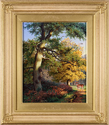 Daniel Van Der Putten, Original oil painting on panel, Autumn in Strid Wood, Yorkshire  Medium image. Click to enlarge