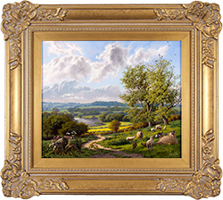 Daniel Van Der Putten, Original oil painting on panel, In Spring Time, Bardon, near Skipton Medium image. Click to enlarge