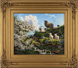 Daniel Van Der Putten, Original oil painting on panel, Spring Time on the Hills