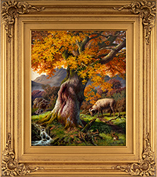 Daniel Van Der Putten, Original oil painting on panel, Oak in Cumbria