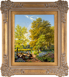 Daniel Van Der Putten, Original oil painting on panel, The Coming of Spring Time