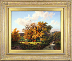 Daniel Van Der Putten, Original oil painting on panel, Autumn at Charwelton Medium image. Click to enlarge