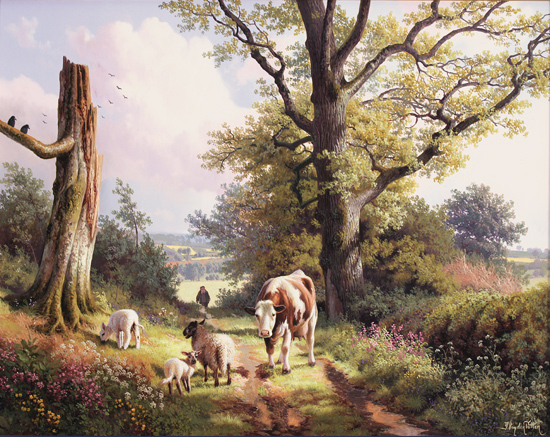 Daniel Van Der Putten, Original oil painting on panel, Spring Time, Priors Marston, Warwickshire