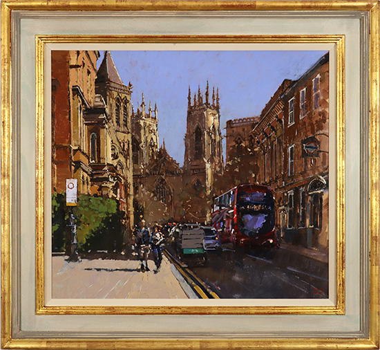 David Sawyer, RBA, Original oil painting on panel, Spring Morning, York Minster and Oratory