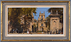 David Sawyer, RBA, Original oil painting on panel, Trinity College, The Old Gate Tower, Oxford Medium image. Click to enlarge