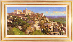 David Sawyer, RBA, Original oil painting on panel, Village Perche, Gordes, Provence Medium image. Click to enlarge