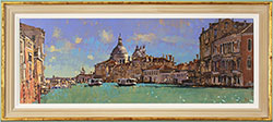 David Sawyer, RBA, Original oil painting on panel, Sunlight on the Grand Canal Medium image. Click to enlarge