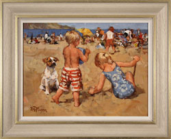 Dianne Flynn, Original acrylic painting on board, The Sands at Lyme Medium image. Click to enlarge