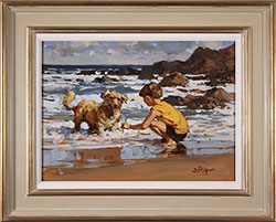 Dianne Flynn, Original acrylic painting on board, Rocky Shore Medium image. Click to enlarge