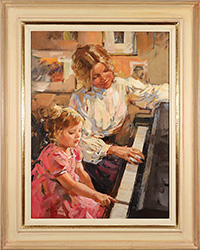 Dianne Flynn, Original acrylic painting on canvas, Ruby's First Lesson Medium image. Click to enlarge