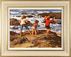 Dianne Flynn, Original acrylic painting on canvas, On the Rocks Medium image. Click to enlarge