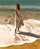 Domingo, Pastel, Girl on the Beach Medium image. Click to enlarge